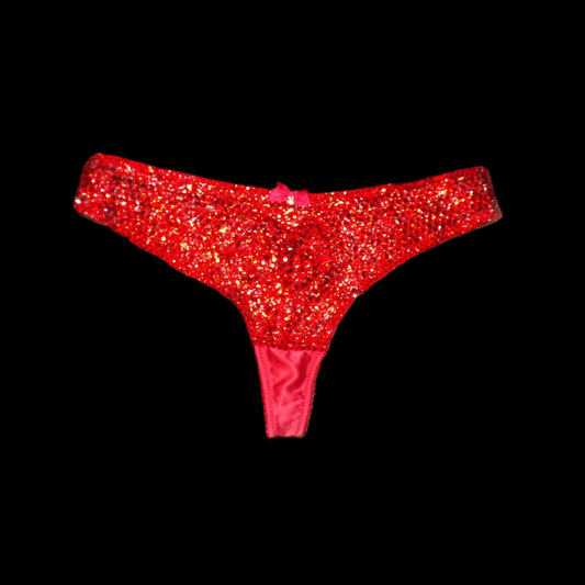 Red Crystal Rhinestone Red Pantie
